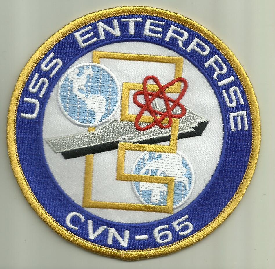USS ENTERPRISE CVN-65 AUTHENTIC U.S.NAVY PATCH 4 1/2