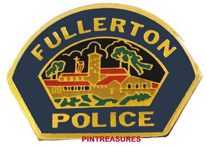 Police Pins Fullerton CA Police Patch Lapel Hat Pin Collector Vintage Historic