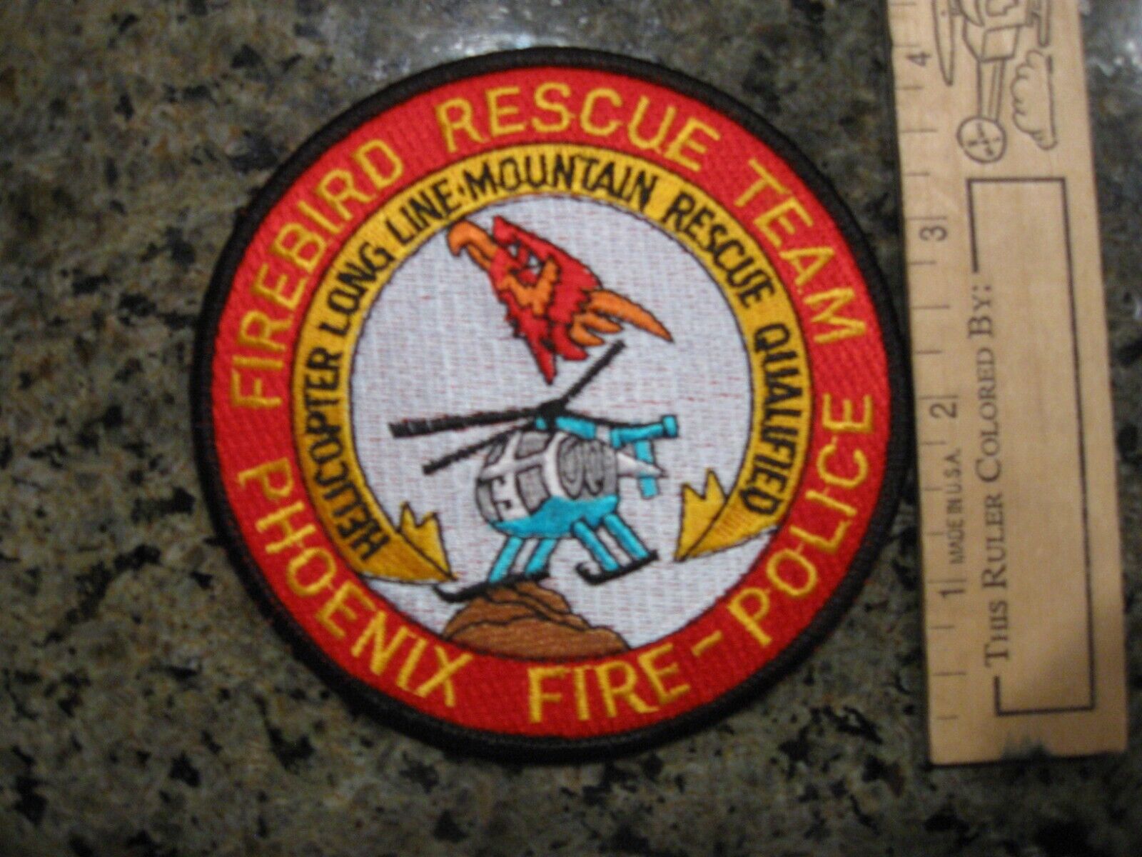 old Phoenix Fire Police Mountain Rescue Air Unit patch Arizona AZ