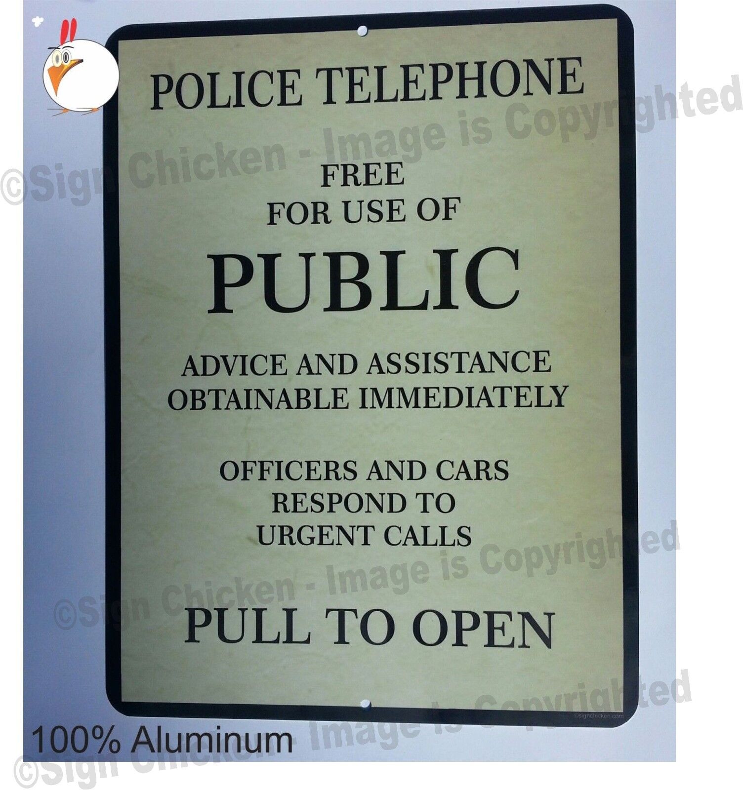 Doctor Who Tardis  Police Box Novelty Aluminum Sign, TARDIS, TV SHOW  EMBOSSED