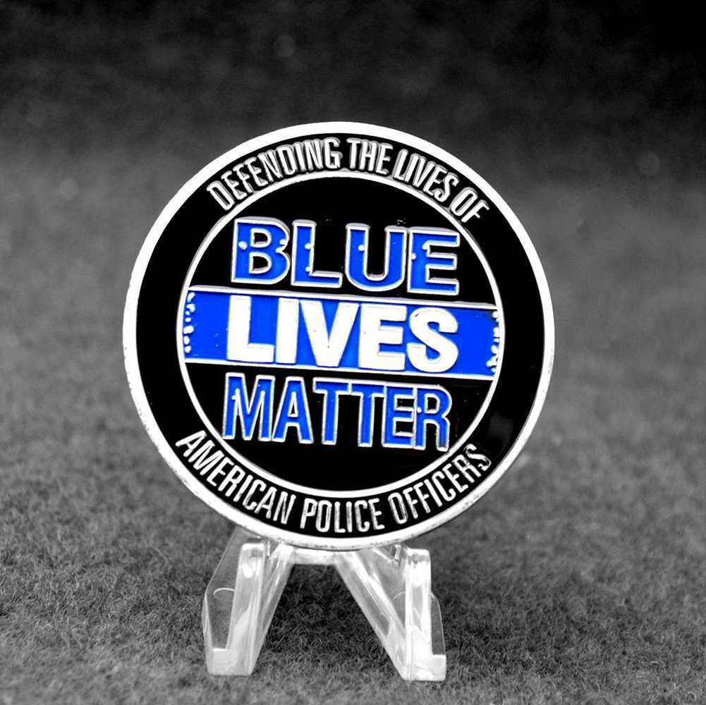 Police Officer Challenge Coin Law Enforcement Collectible Blue Lives Matter