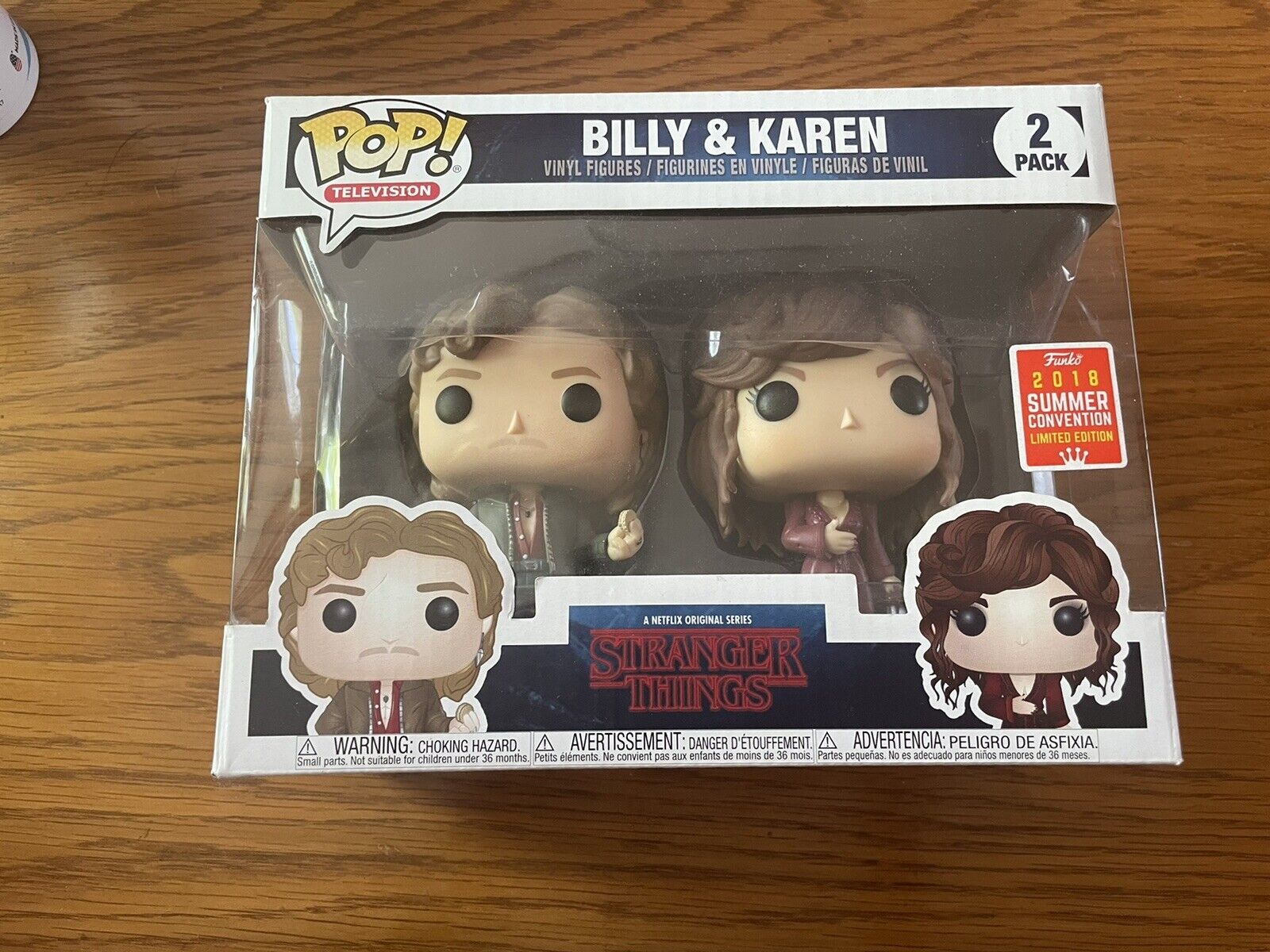Funko Pop Television Stranger Things Billy and Karen SDCC 2018 Exclusive 2 Pack