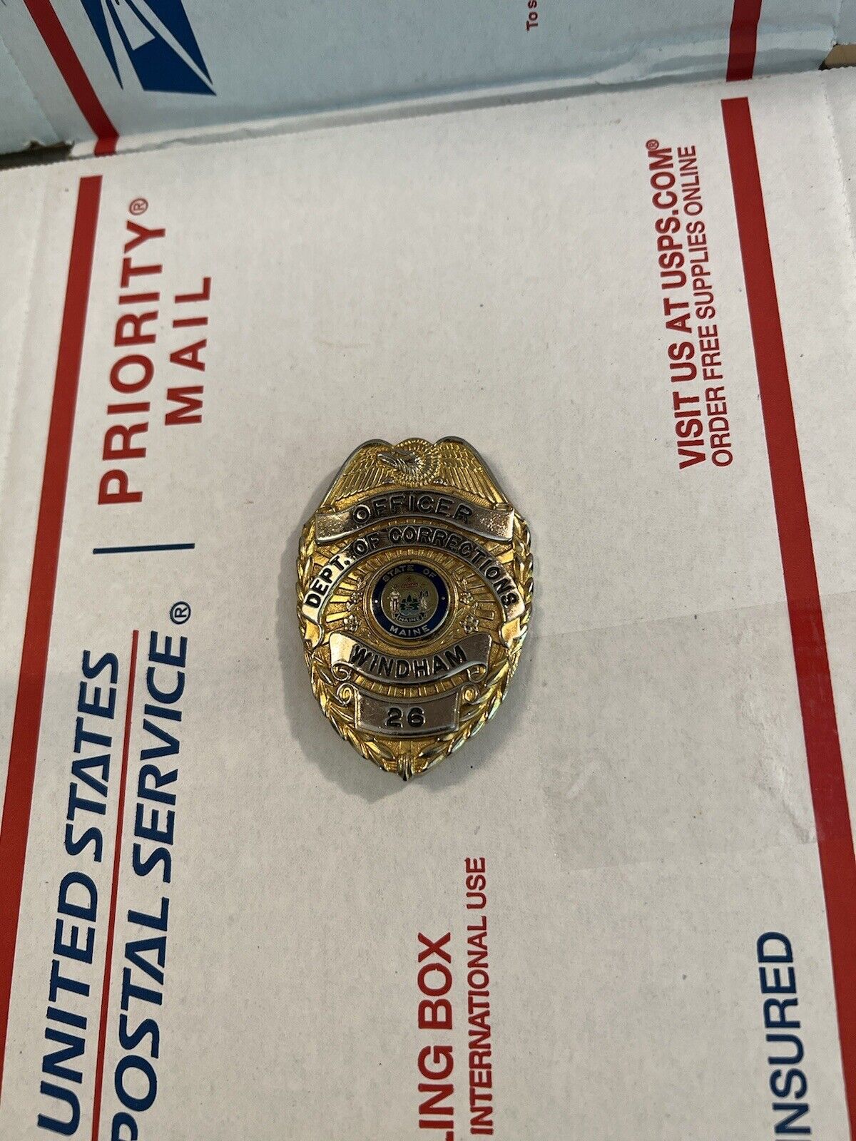 Vintage Obsolete Maine Corrections Officer Badge