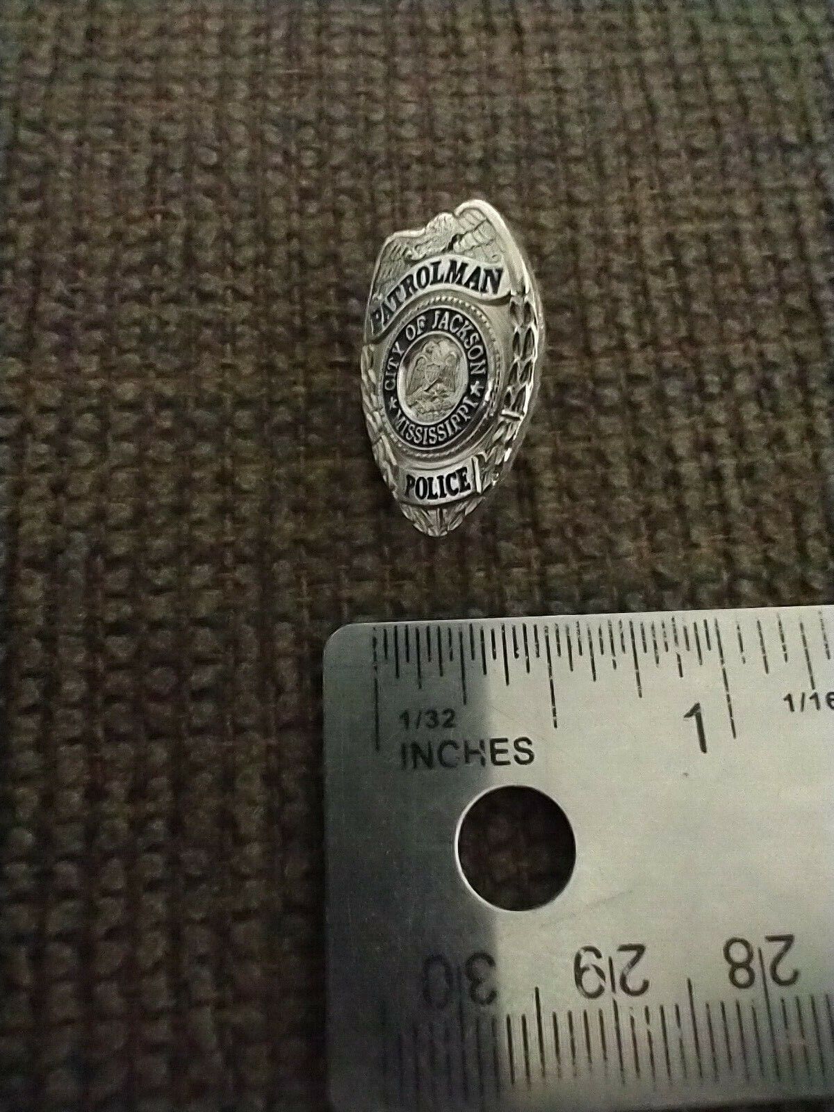 Vintage Police Patrolman Badge - City Of Jackson Mississippi