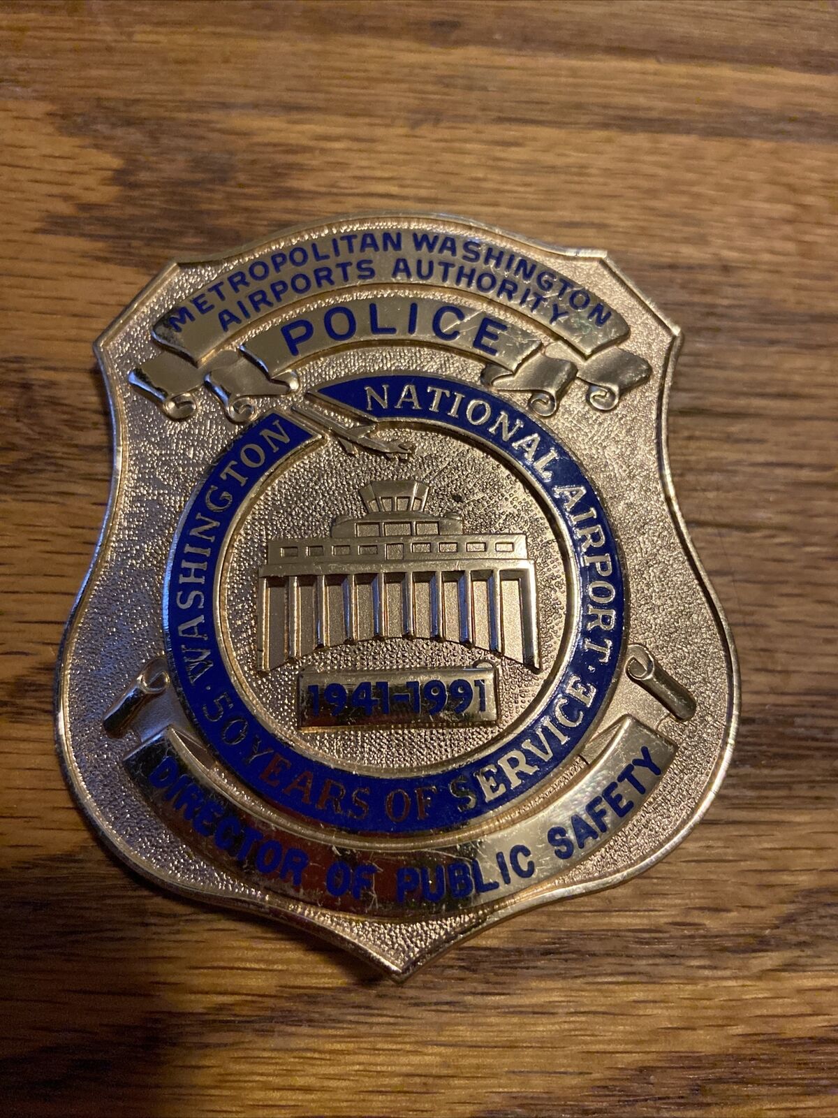 obsolete Washington DC Airport Police Director Anniversary Badge