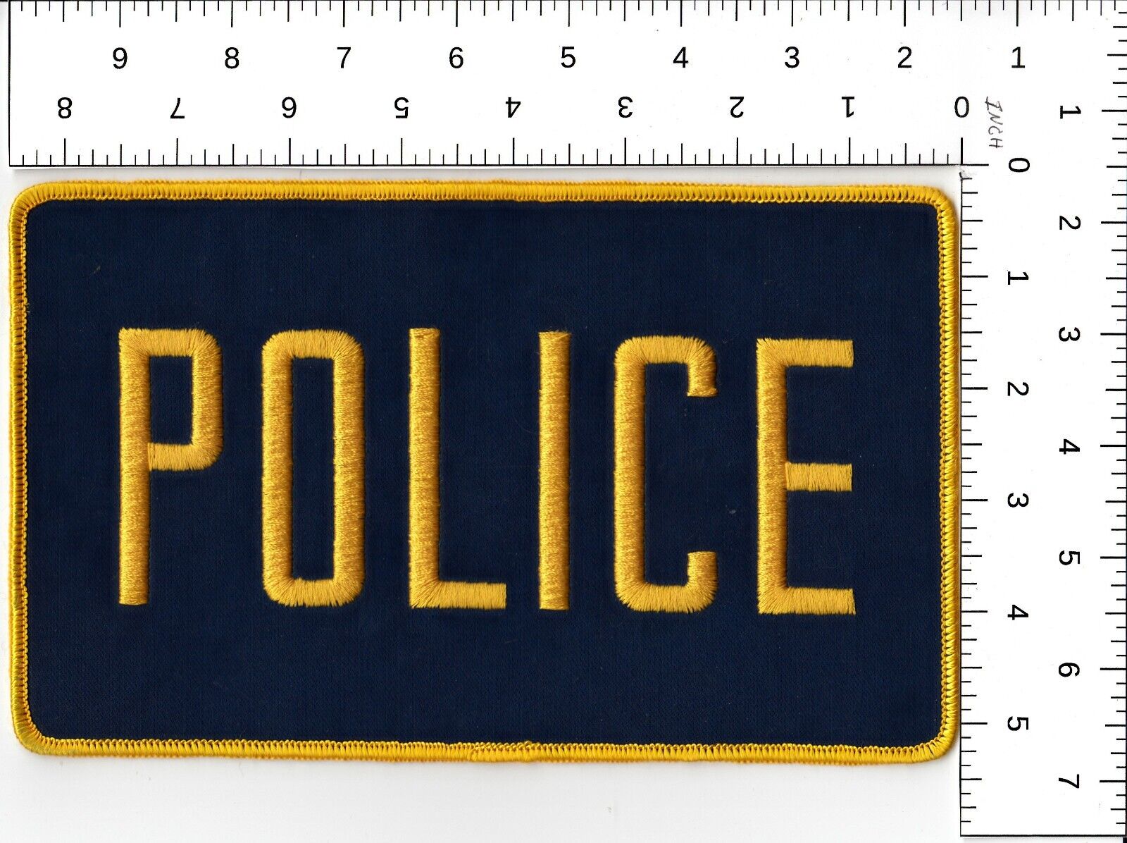 LARGE (8 1/2 X 5 1/8) POLICE JACKET DISPLAY EMBROIDERED CLOTH PATCH