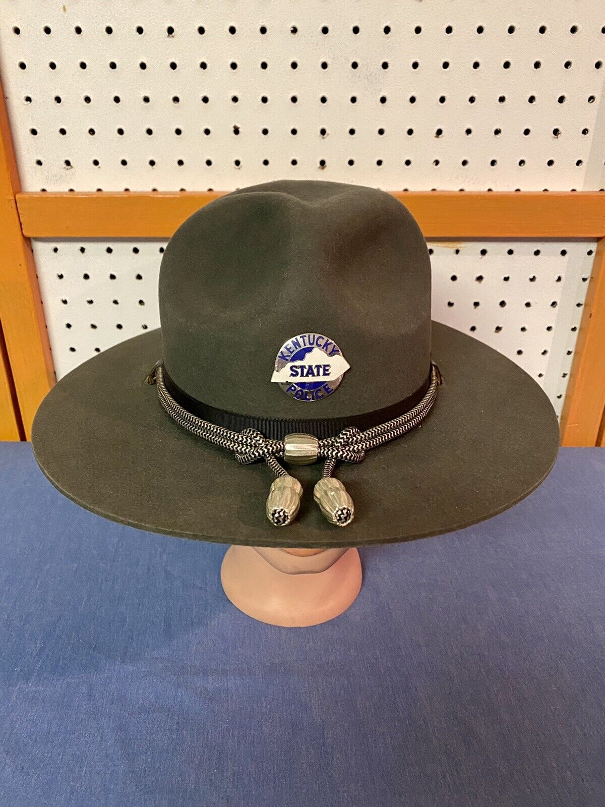 Vintage Collectors KENTUCKY STATE POLICE Hat W/ Badge Pin 80’s 90’s Stratton