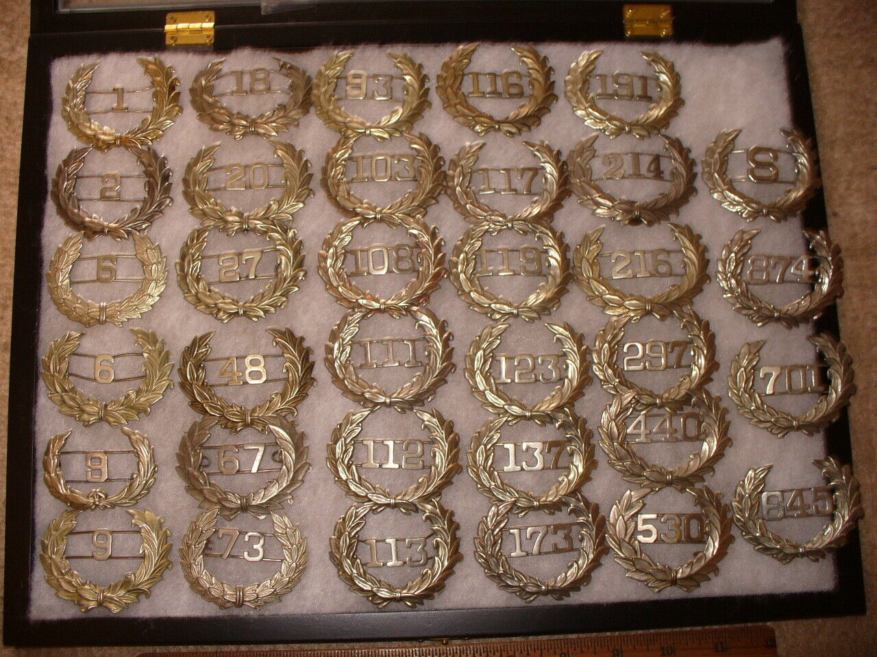 34 Vintage Baltimore Maryland City Police 1880-1896 Hat Pieces for Keystone Hats