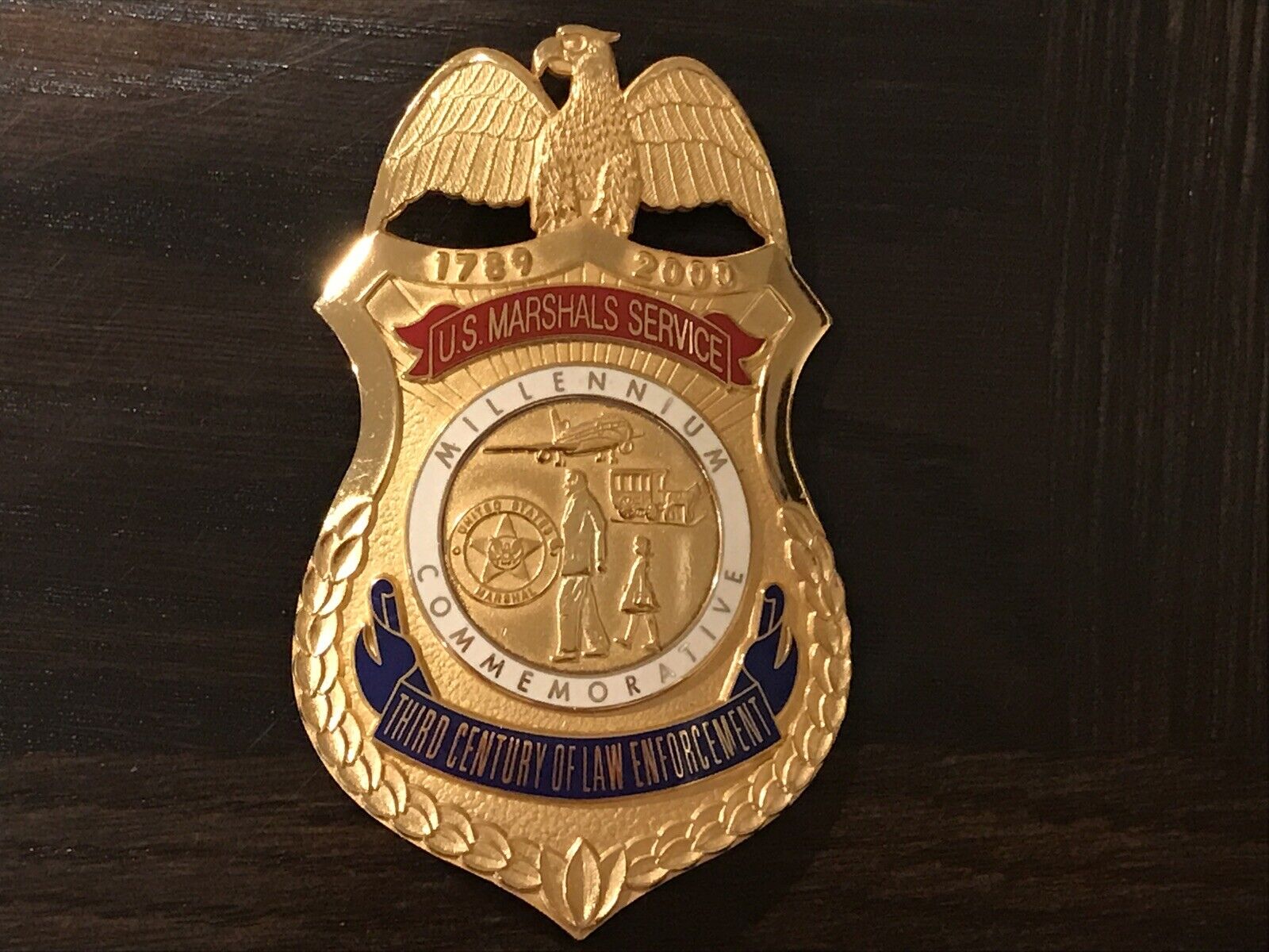 U.S. Marshal Service Millennium Third Century Of Law Enforcement Badge