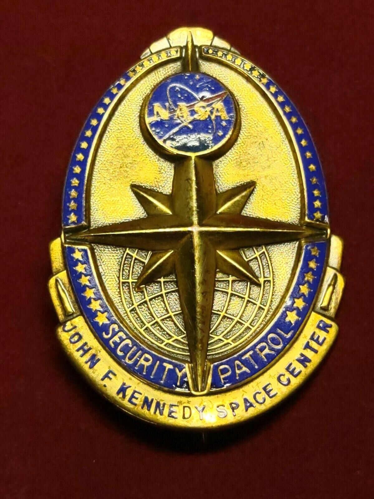 1st Generation NASA Security Patrol Badge John F. Kennedy Space Center  Obsolete