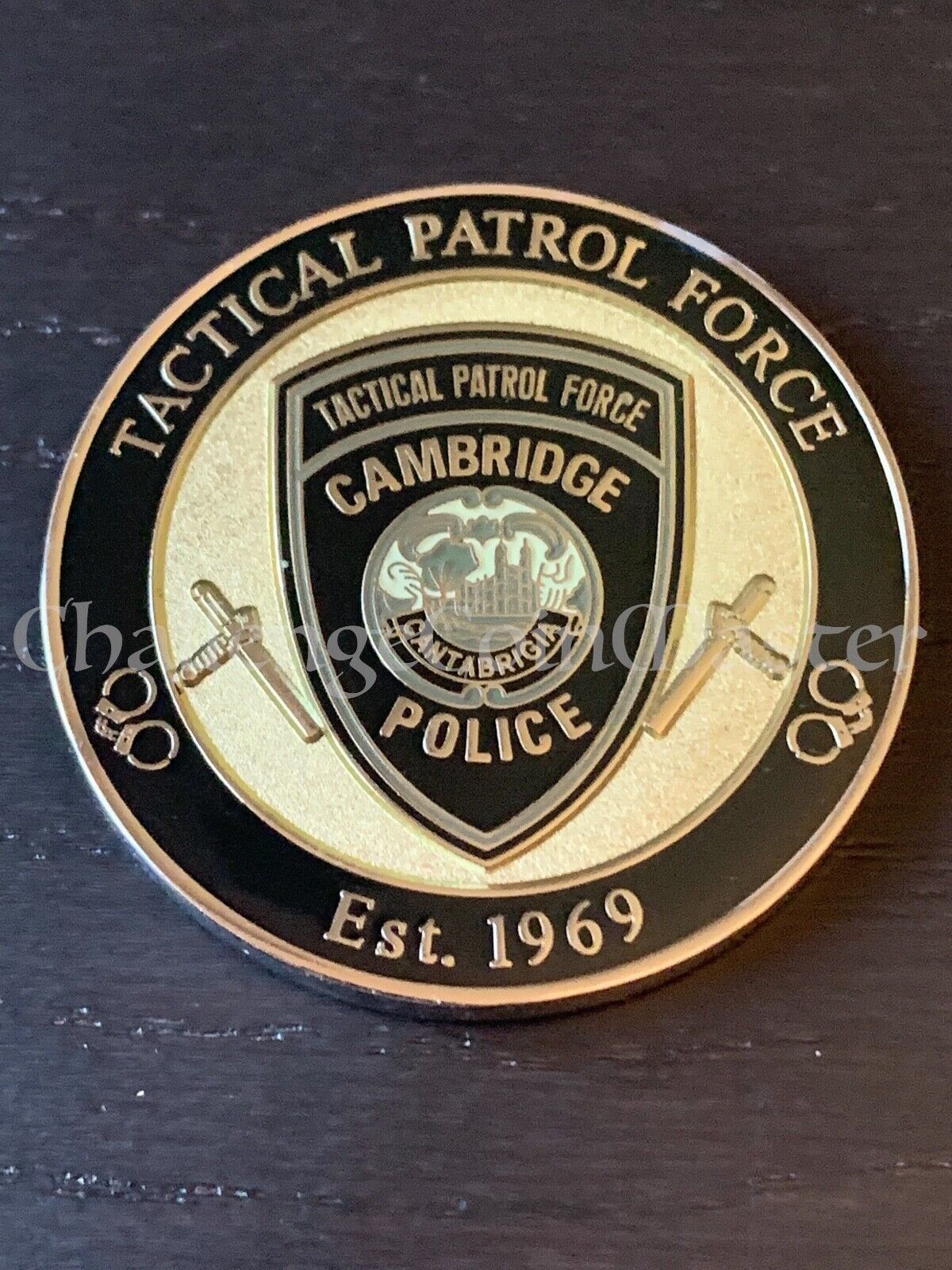 D91 Cambridge Massachusetts Police Tactical Patrol Force Challenge Coin