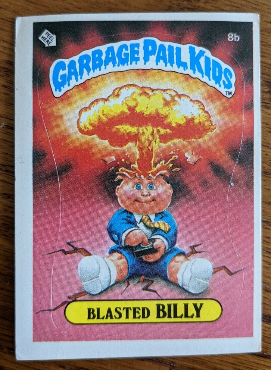  1985 Topps Garbage Pail Kids GPK BLASTED BILLY 8b Matte Back Checklist Series 1