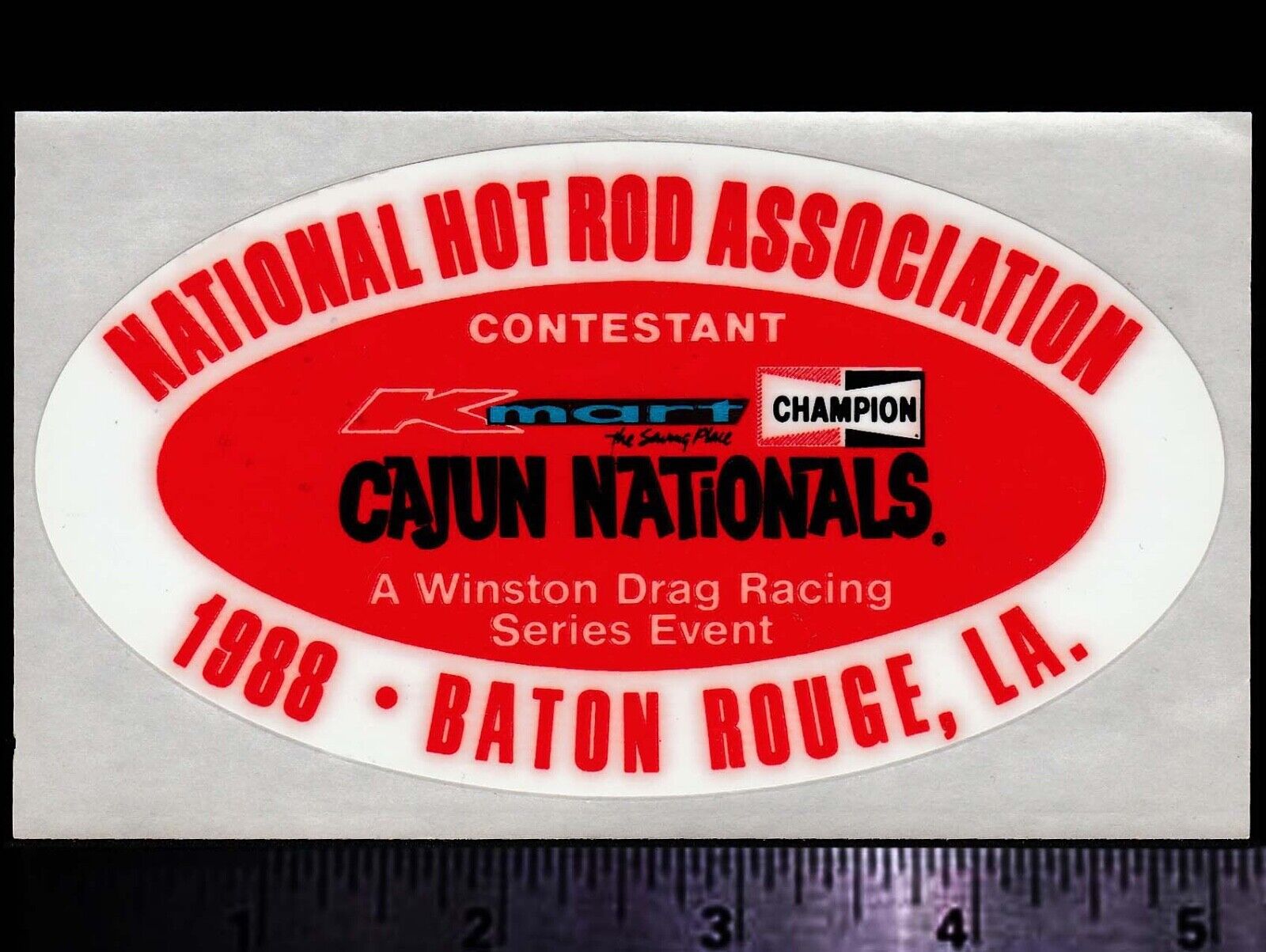 NHRA Cajun Nationals Baton Rouge LA.1988 - Original Vintage Racing Decal/Sticker