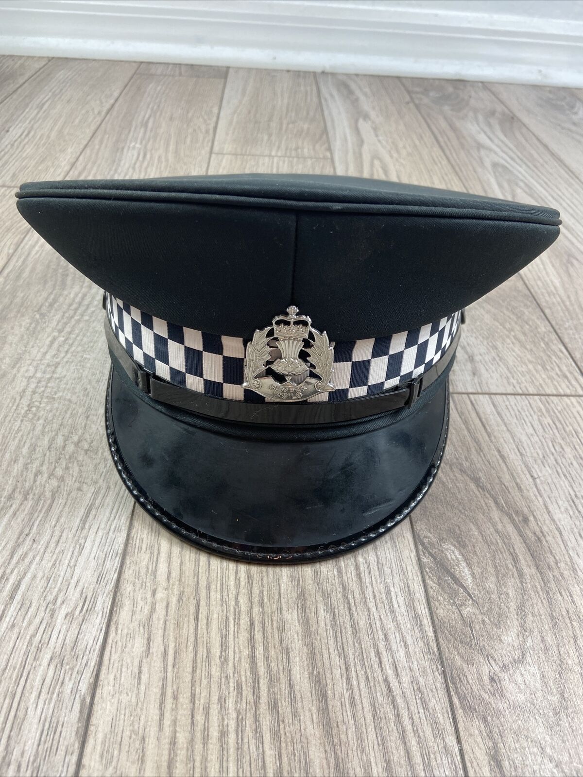 Vintage Scottish Police Hat Cap Semper Vigilo 