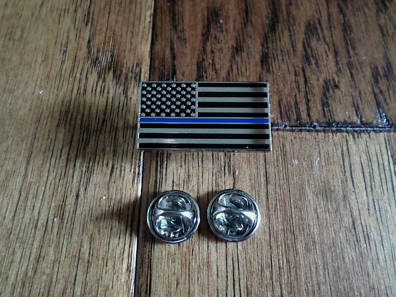 POLICE THIN BLUE LINE HAT LAPEL PIN BADGE POLICE SERVICE HAT OR LAPEL PIN 