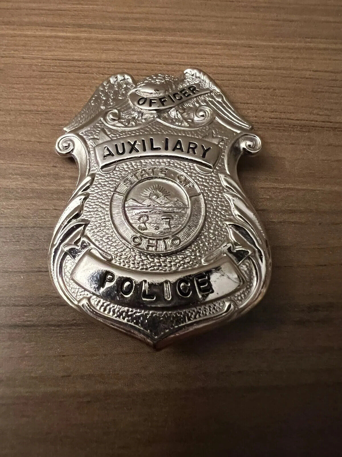 Vintage Ohio Auxiliary Police Badge Obsolete 1960s Smaller Size