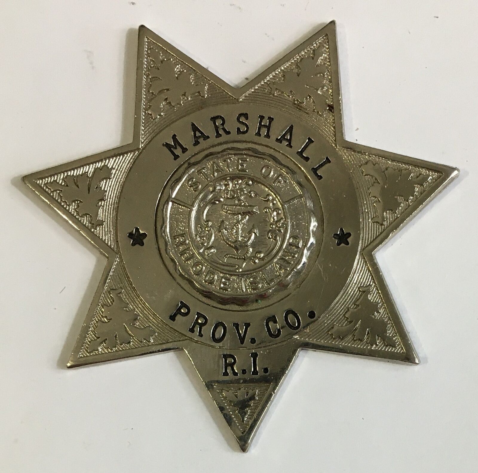 Vintage Marshall Badge - Providence County Rhode Island - Silver Color (1000635)
