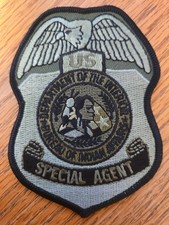 TRIBAL POLICE PATCH Indian POLICE subdued green SPECIAL AGENT POLICE PATCH picture