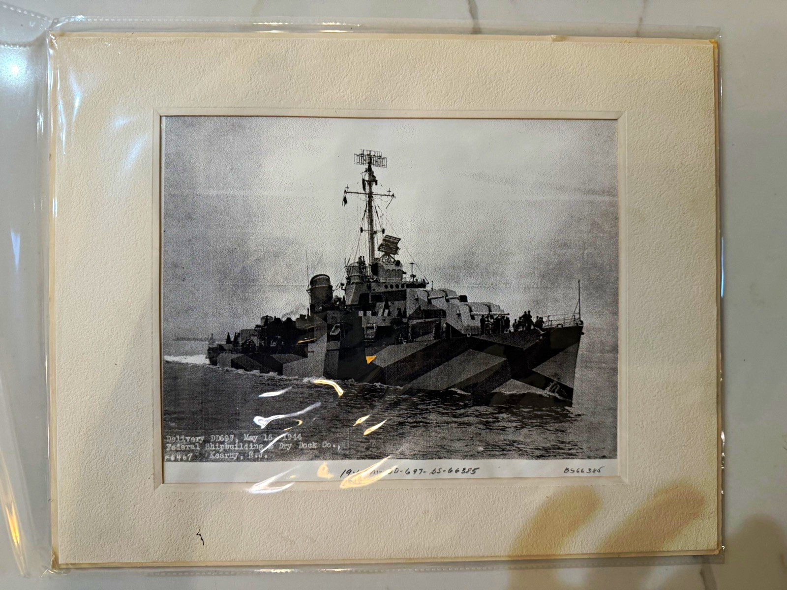 USS Charles S Sperry DD-697 WWII Navy Destroyer Photo Print 1944 Matted USS Charles S Sperry DD-697 WWII Navy Destroyer Photo Print 1944 Matted