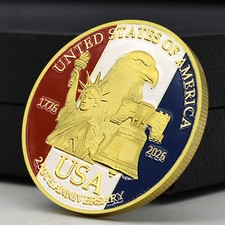 2025 US Marines 250th Anniversary Coin – Iwo Jima Patriotic Gold Plated Medal picture