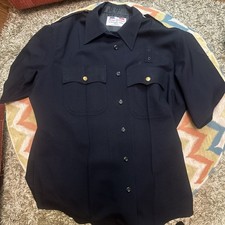 Vintage SFPD San Francisco Police Flying Cross 100% Wool Uniform Shirt Size 16 picture