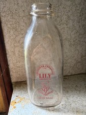 Vintage Louisiana Creamery Milk Bottle Quart Baton Rouge-Lily Products picture