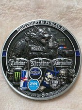 Night Shift Police challenge coin Fueled by Caffeine, Nicotine and Adrenaline 2