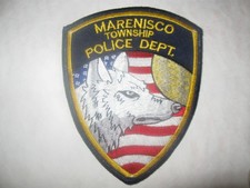 MARENISCO TOWNSHIP MICHIGAN POLICE PATCH ( WOLF AND FULL MOON VERSION) picture