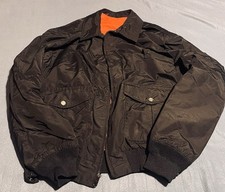 Black L/XL Police Windbreaker Jacket w Silver Colored Police Buttons on Pockets picture