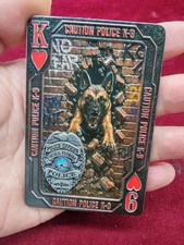 Ocala Police Department K-9 Unit Poker Card Challenge Coin 3.5