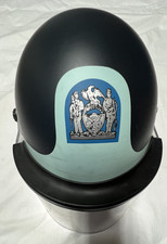 Vintage NYPD Police Riot Helmet with face shield & Original Bag  Nice conditon picture