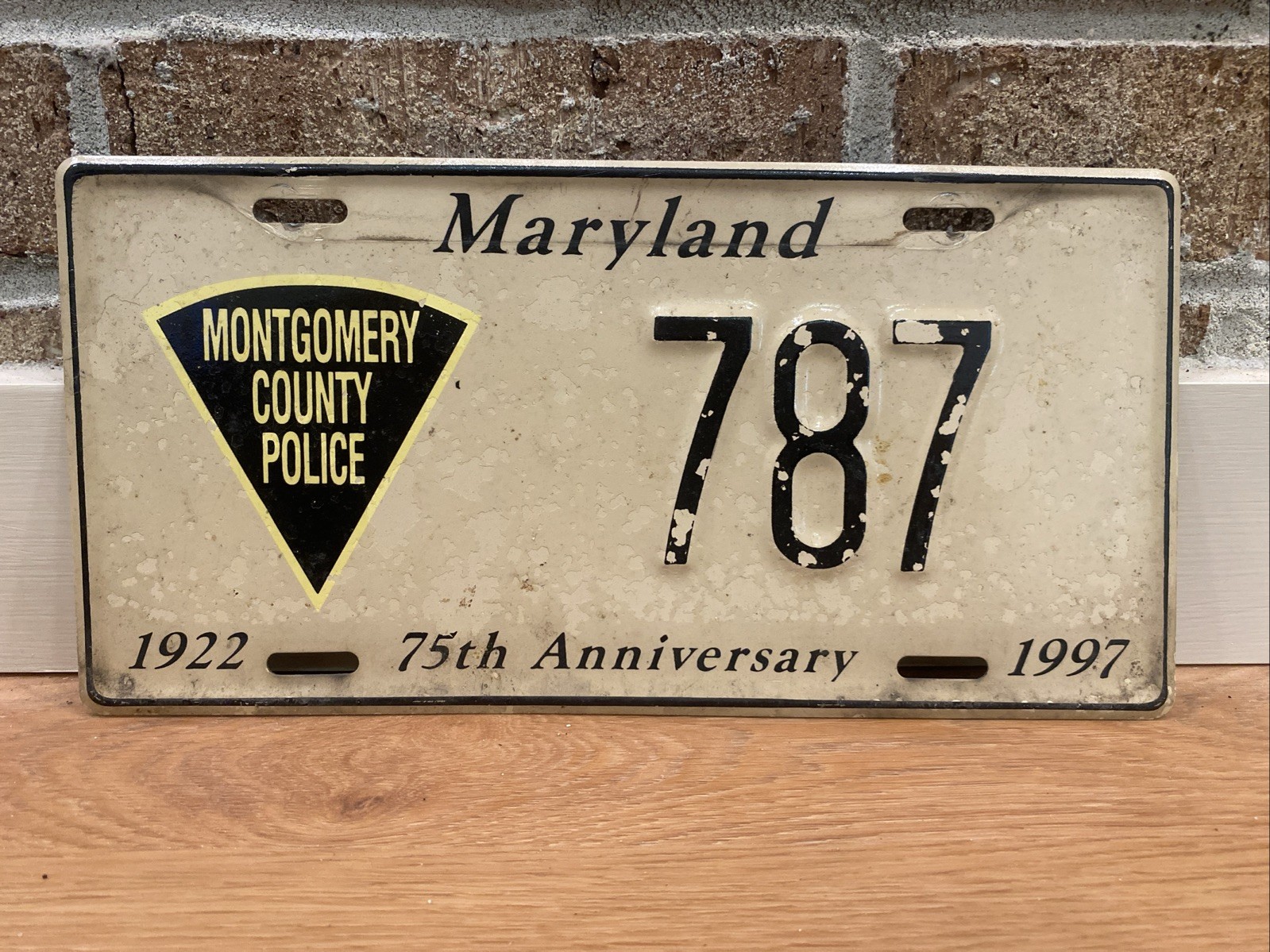 1997 Maryland license plate - Montgomery County Police 75th Anniversary 1997 Maryland license plate - Montgomery County Police 75th Anniversary