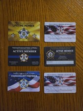 F.O.P. POLICE Supporter Lot - (6) Supporter Cards - 2 of Each picture