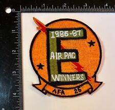 USN US Navy 1986-87 Air Pac Winners AFA-26 Philippine Made Patch  picture
