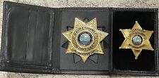 2 Vintage Tennessee Named Sheriff badges; A Captain Uniform Badge & Wallet Badge picture