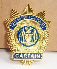 NYPD Police Captain MINI badge shield LAPEL PIN not coin picture