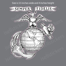 MA-3127 Eagle Globe & Anchor Old Corps Retro Marine USMC Bumper Sticker Decal picture