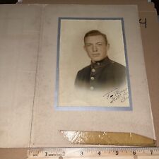 Handsome Marine Soldier Man Military Vintage Uniform Matted PHOTO Intimate Note picture