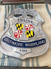 Police Baltimore Maryland  Plaster Wall Plaque Hanging Shield Shape 11 