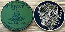 FBI - JAX SWAT Team SecondGEN gold version TacticalOD SUPER RARE Challenge coin picture