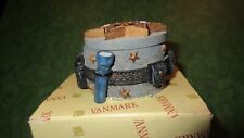 Vintage 1998 Vanmark Handcrafted Blue Hats Of Bravery POLICE BADGE LIDDED  Box  picture