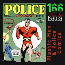 Police & Plastic Man | 166 Golden age Comic Book Set | The Spirit picture