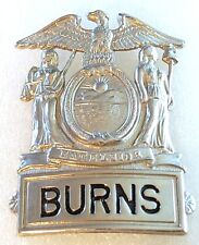 ORIGINAL BURNS Detective Agency Badge HIGHLY DETAILED and INTRICATE Mid 1900s picture
