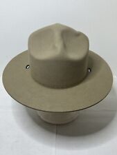 Stratton Beige / Tan Self Forming Trooper Police Sheriff Smokey Hat Size 7 1/8 picture