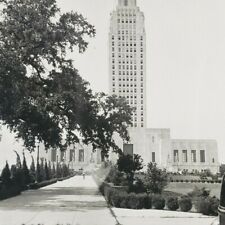 Louisiana Baton Rouge State Capitol Building Street Scene Car Stereoview D450 picture
