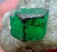 146 Carat Well Terminated Top Green Emerald Crystal On Matrix From Swat, Pakista picture
