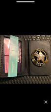 Vintage Obsolete Fugitive Recovery Agent Badge W/Wallet Dog Bounty Hunter. picture