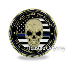 Police Blue Lives Matter Challenge Coin St Michael Patron God Protect Us picture