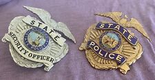 California State Police Cap Badges Pair  picture