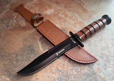 USMC MARINES TACTICAL BOWIE SURVIVAL HUNTING KNIFE MILITARY Combat Fixed Blade picture